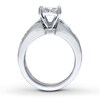 Thumbnail Image 2 of Previously Owned Diamond Bridal Set 2 ct tw Princess & Round-cut 14K White Gold