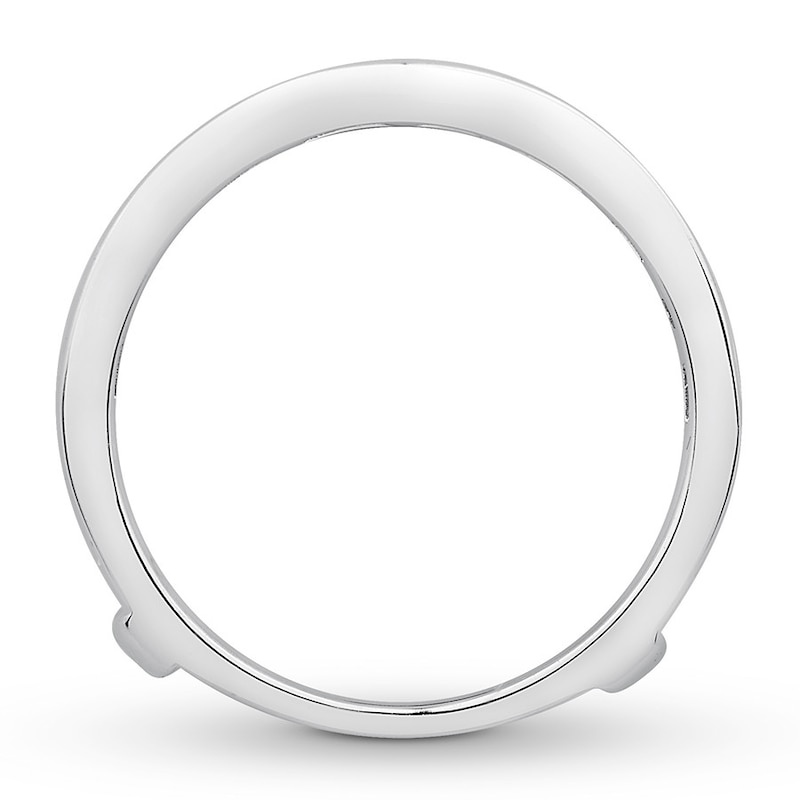 Main Image 2 of Previously Owned Diamond Enhancer Ring 1/2 ct tw Round & Baguette-cut 14K White Gold