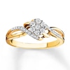 Thumbnail Image 0 of Previously Owned Ring 1/4 ct tw Round-cut Diamonds 10K Yellow Gold