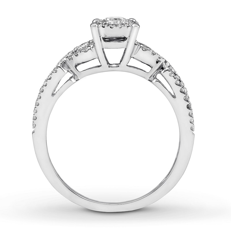 Main Image 2 of Previously Owned Diamond Engagement Ring 5/8 ct tw Round-cut 14K White Gold