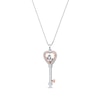 Thumbnail Image 1 of Previously Owned Diamond Necklace 1/10 ct tw Sterling Silver and 10K Rose Gold