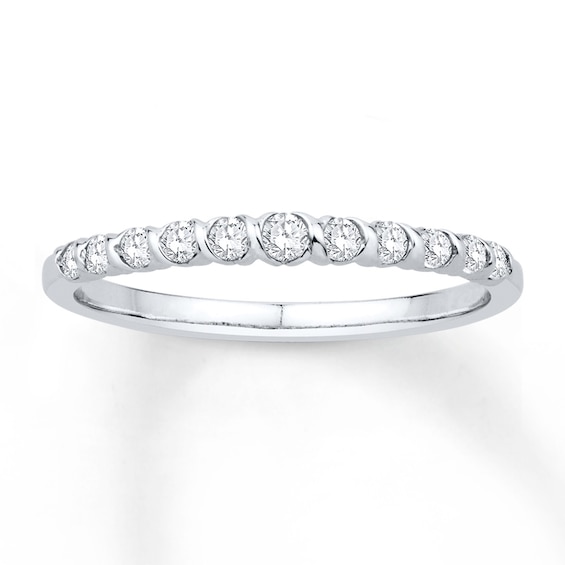 Previously Owned Diamond Anniversary Band 1/4 ct tw Round-cut 10K White Gold