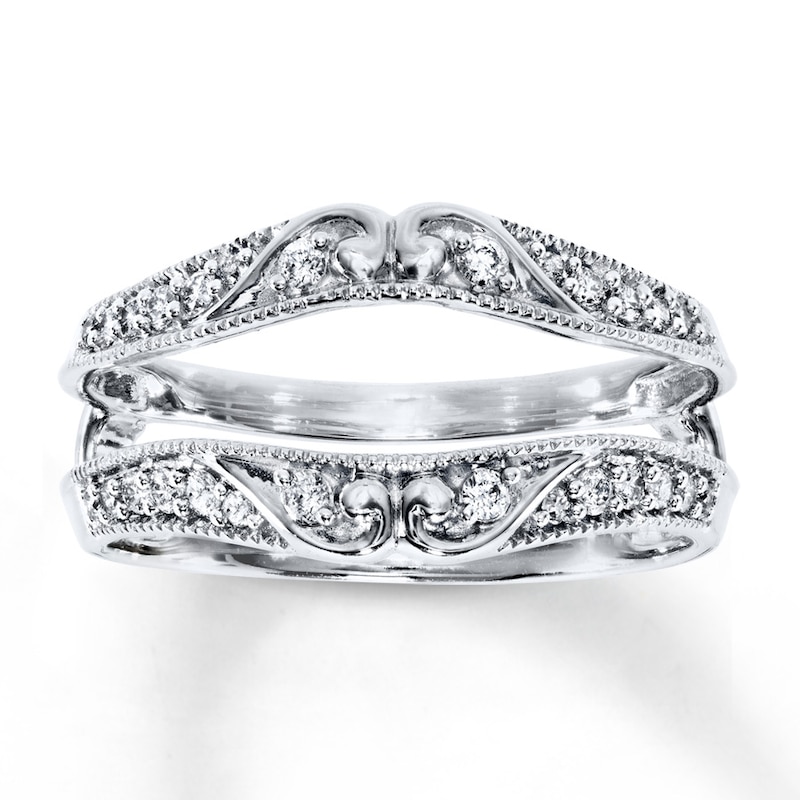 Main Image 1 of Previously Owned Diamond Enhancer Ring 1/4 ct tw Round-cut 14K White Gold