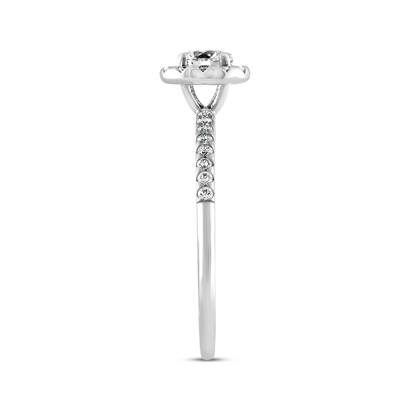 Main Image 2 of Previously Owned Diamond Engagement Ring 1/2 ct tw Round-cut 14K White Gold