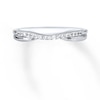 Thumbnail Image 2 of Previously Owned Diamond Anniversary Contour Band 1/10 ct tw Round-cut 14K White Gold
