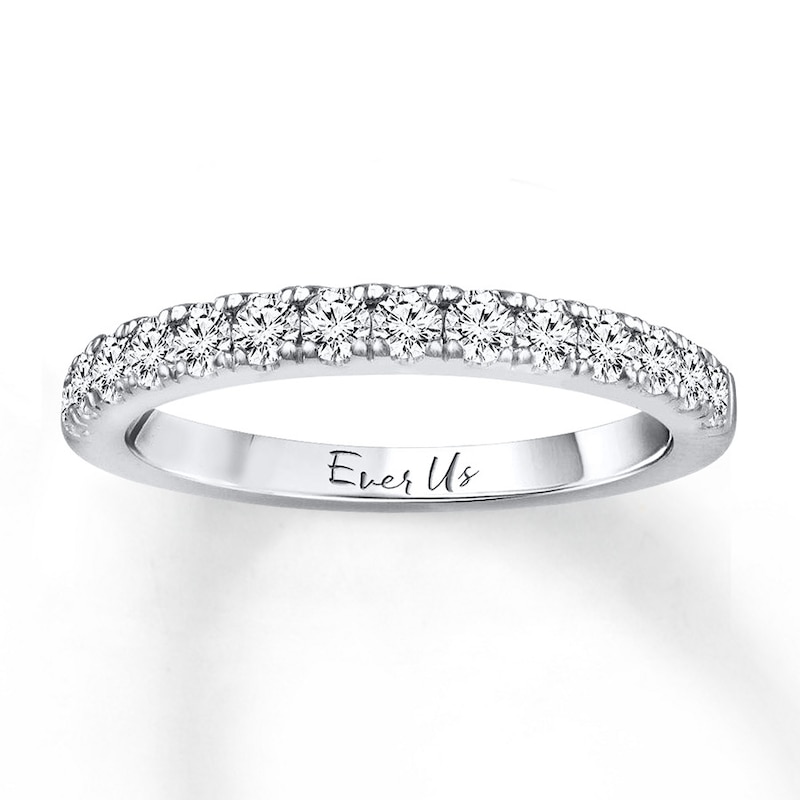Main Image 1 of Previously Owned Ever Us Diamond Band 1/2 ct tw Round-cut 14K White Gold