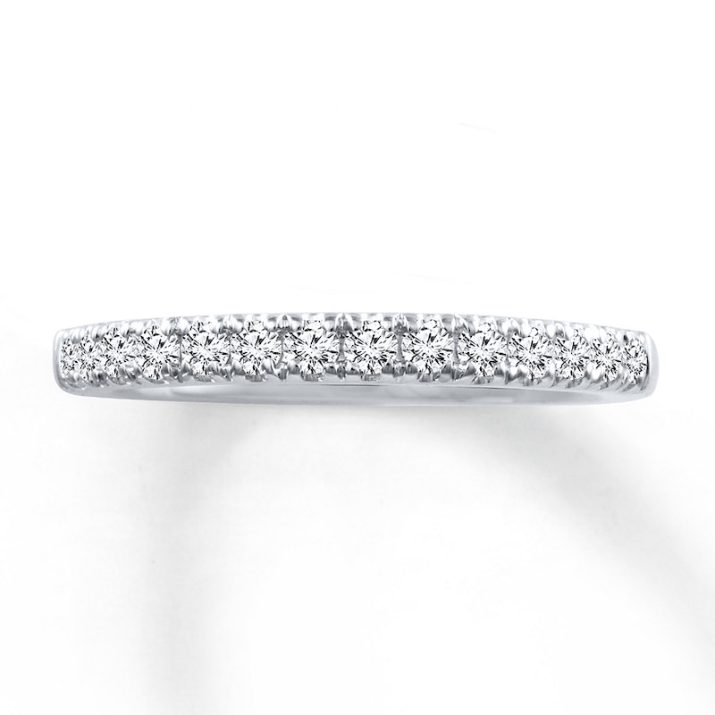 Main Image 4 of Previously Owned Ever Us Diamond Band 3/8 ct tw Round-cut 14K White Gold