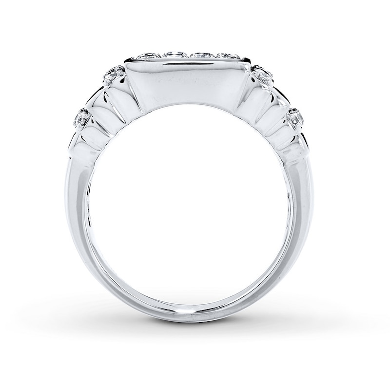 Main Image 2 of Previously Owned Men's Diamond Wedding Band 2 ct tw Round-cut 14K White Gold