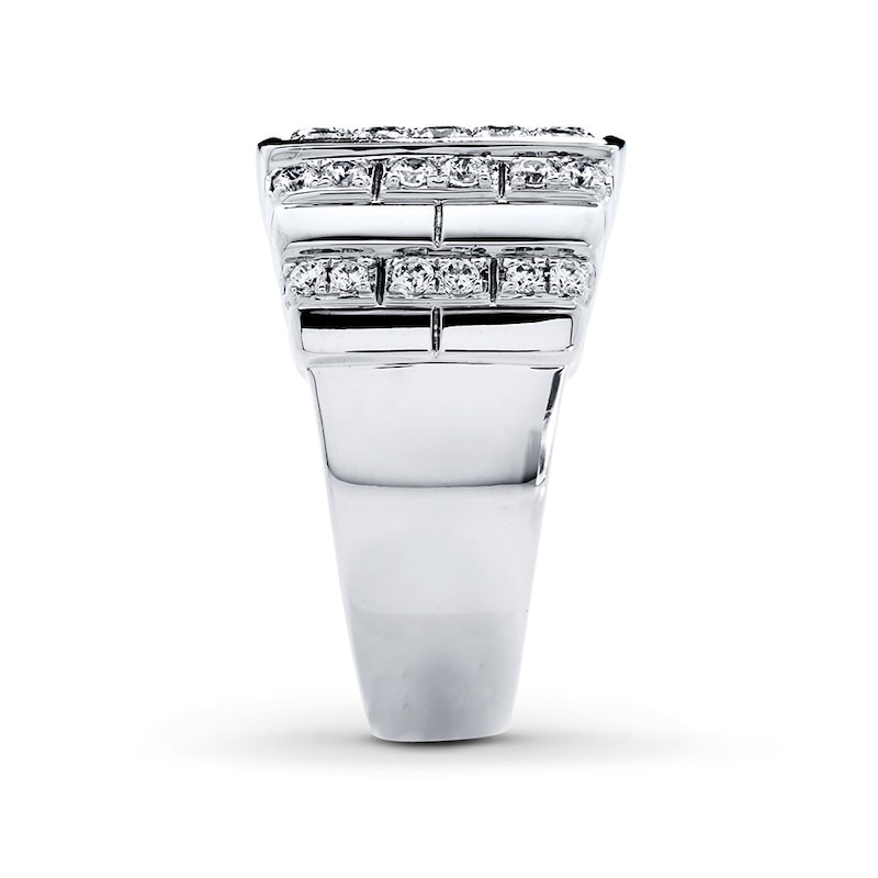 Main Image 3 of Previously Owned Men's Diamond Wedding Band 2 ct tw Round-cut 14K White Gold