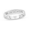 Thumbnail Image 1 of Previously Owned Men's Diamond Band 1 ct tw Square & Baguette-cut 10K White Gold