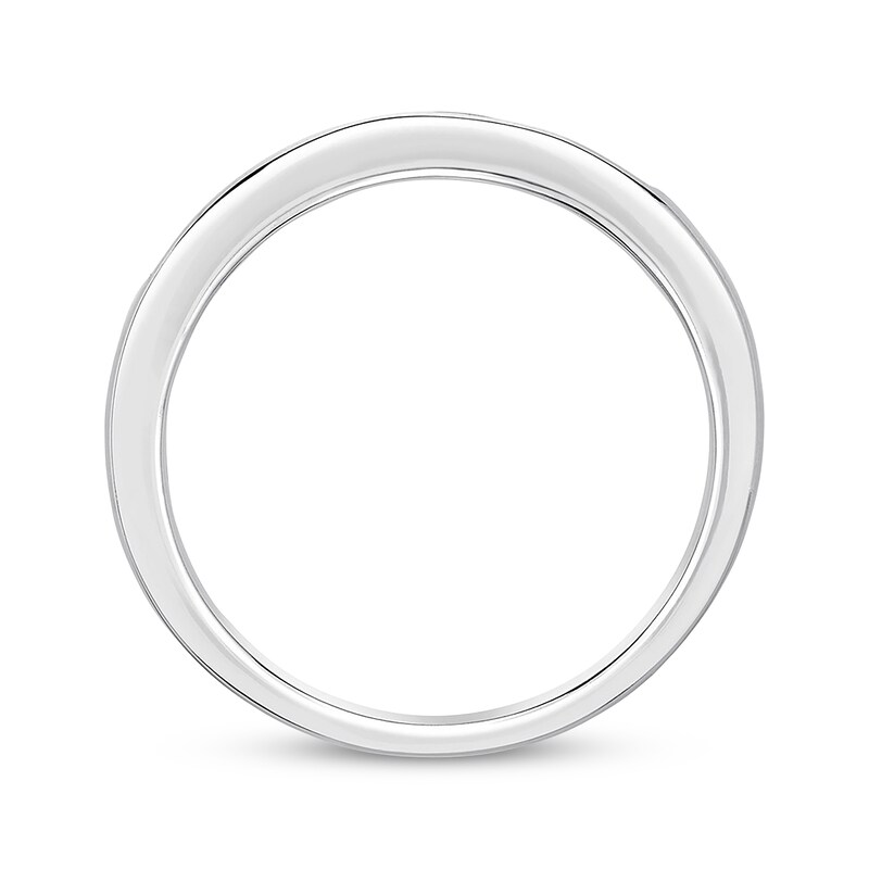 Main Image 3 of Previously Owned Men's Diamond Band 1 ct tw Square & Baguette-cut 10K White Gold