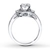 Thumbnail Image 1 of Previously Owned Diamond Engagement Ring 1/5 ct tw Round-cut 10K White Gold - Size 9.5