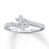 Thumbnail Image 1 of Previously Owned Ever Us Two-Stone Ring 1/2 ct tw Round-cut Diamonds 14K White Gold Size 10