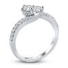 Thumbnail Image 2 of Previously Owned Ever Us Two-Stone Ring 3/4 ct tw Round-cut Diamonds 14K White Gold Size 5.5