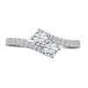Thumbnail Image 3 of Previously Owned Ever Us Two-Stone Ring 3/4 ct tw Round-cut Diamonds 14K White Gold Size 5.5