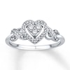Thumbnail Image 1 of Previously Owned Diamond Heart Ring 1/4 ct tw Round-cut 10K White Gold Size 5