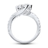 Thumbnail Image 1 of Previously Owned Ever Us Two-Stone Anniversary Ring 2 ct tw Round-cut Diamonds 14K White Gold - Size 10.5