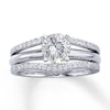 Thumbnail Image 2 of Previously Owned Diamond Enhancer Ring 1/4 ct tw Round-cut 14K White Gold - Size 4