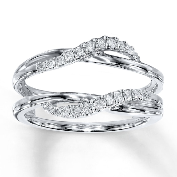 Previously Owned Diamond Enhancer Ring 1/5 ct tw Round-cut 14K White Gold Size