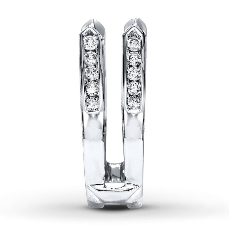 Main Image 3 of Previously Owned Diamond Enhancer Ring 3/4 ct tw Round-cut 14K White Gold Size 9.25