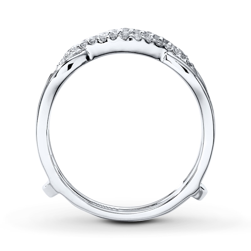 Previously Owned Diamond Enhancer Ring 1/5 ct tw Round-cut 14K White Gold - Size 4.25