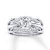 Thumbnail Image 3 of Previously Owned Diamond Enhancer Ring 1/5 ct tw Round-cut 14K White Gold - Size 4.25
