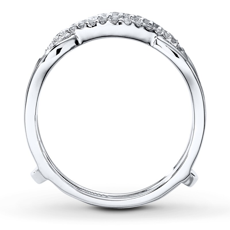 Main Image 2 of Previously Owned Diamond Enhancer Ring 1/5 ct tw Round-cut 14K White Gold Size 9.5