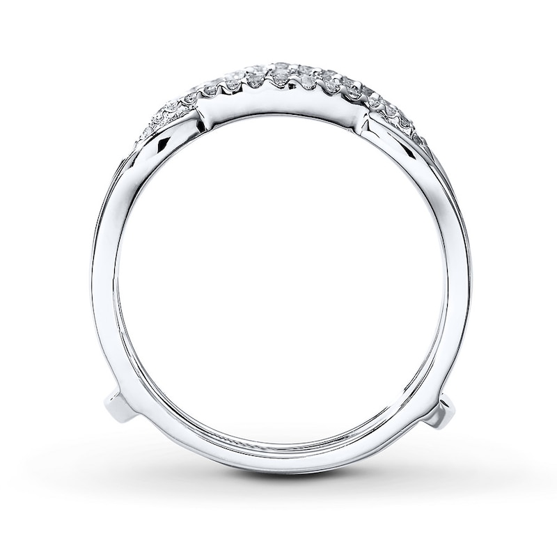 Main Image 2 of Previously Owned Diamond Enhancer Ring 1/5 ct tw Round-cut 14K White Gold - Size 10