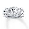 Thumbnail Image 4 of Previously Owned Diamond Enhancer Ring 1/5 ct tw Round-cut 14K White Gold - Size 10