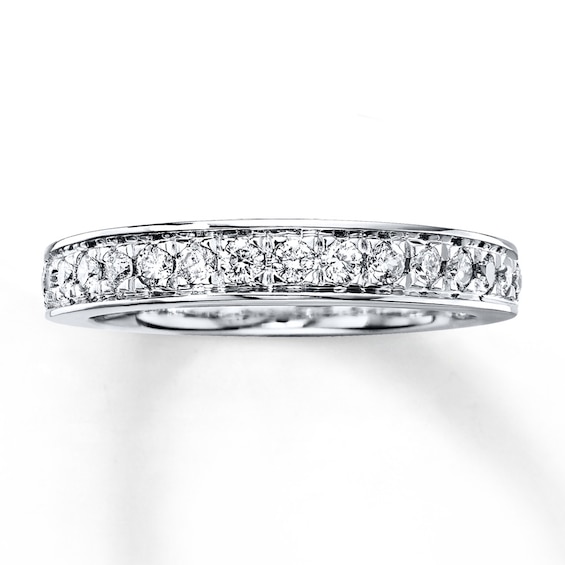 Previously Owned Diamond Wedding Ring 3/8 ct tw Round-cut 14K White Gold Size