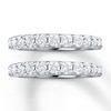 Thumbnail Image 1 of Previously Owned Wedding Band 1-1/2 ct tw Round-cut Diamonds 14K White Gold - Size 9