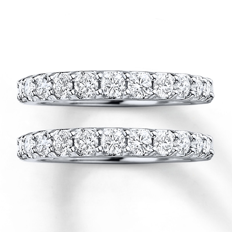 Main Image 1 of Previously Owned Wedding Band 1-1/2 ct tw Round-cut Diamonds 14K White Gold - Size 9