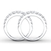 Thumbnail Image 2 of Previously Owned Wedding Band 1-1/2 ct tw Round-cut Diamonds 14K White Gold - Size 9