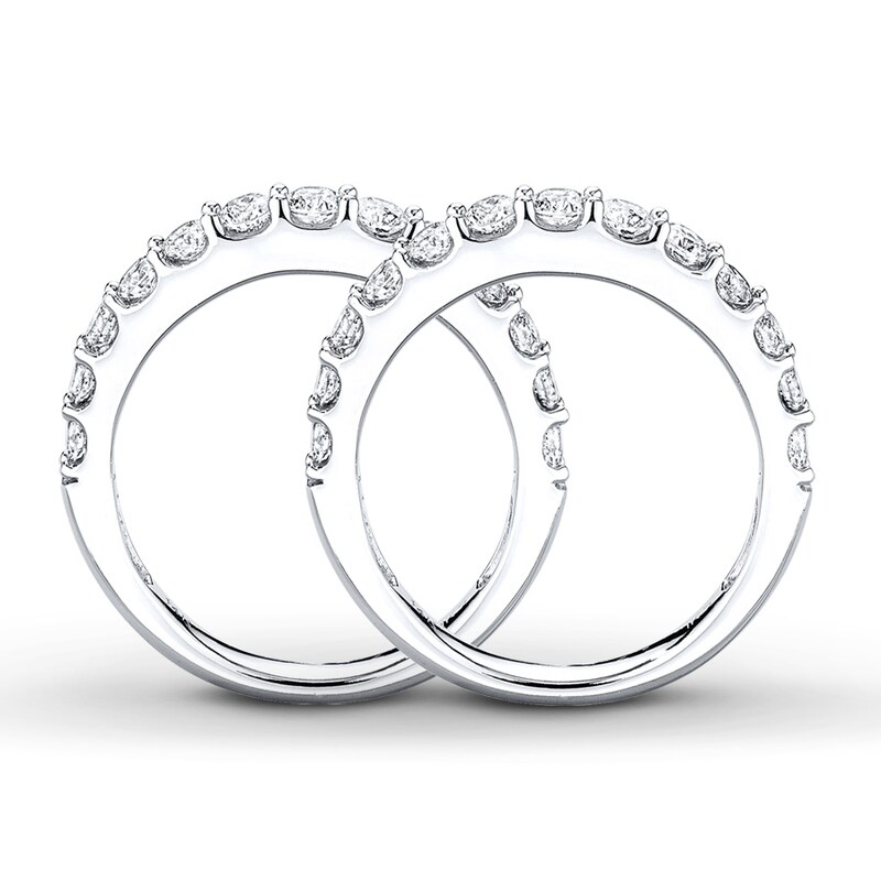 Main Image 2 of Previously Owned Wedding Band 1-1/2 ct tw Round-cut Diamonds 14K White Gold - Size 9