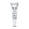 Thumbnail Image 3 of Previously Owned Diamond Engagement Ring 1-3/8 ct tw Princess & Round-cut 14K White Gold - Size 9.75
