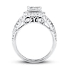 Previously Owned Diamond Engagement Ring 1 ct tw Princess & Round-cut 14K White Gold