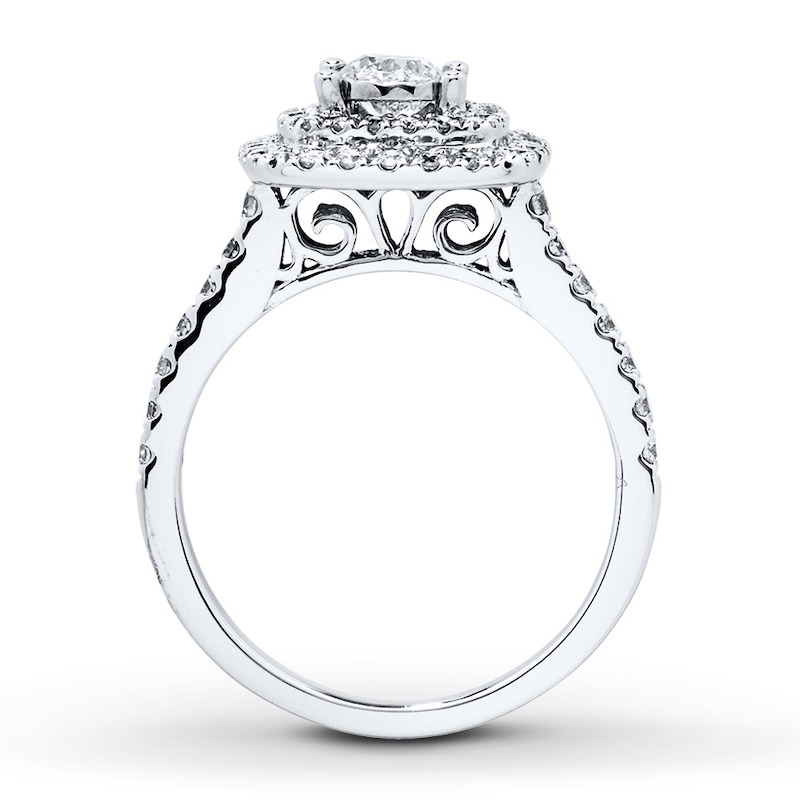Main Image 2 of Previously Owned Diamond Engagement Ring 1 ct tw Round-cut 14K White Gold - Size 9