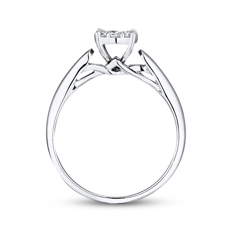 Previously Owned Diamond Engagement Ring 1/4 ct tw Round-cut 10K White Gold