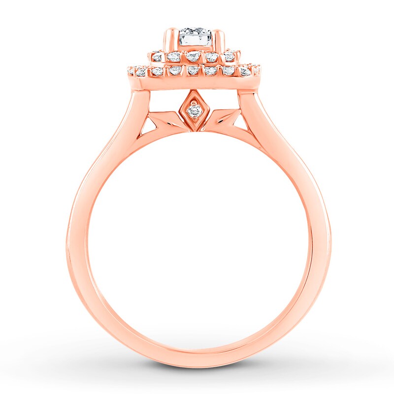 Main Image 2 of Previously Owned Diamond Engagement Ring 7/8 ct tw Round-cut 14K Rose Gold Size 11