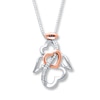 Thumbnail Image 1 of Previously Owned Diamond Necklace Sterling Silver & 10K Rose Gold 18"