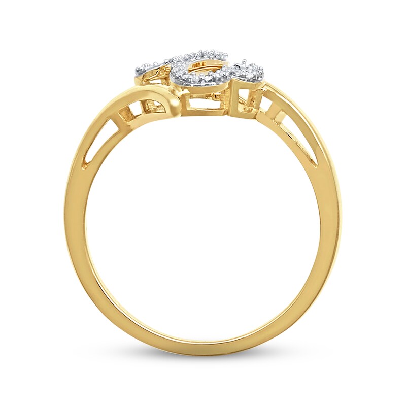 Main Image 2 of Previously Owned Fashion Ring 1/20 ct tw Diamonds 10K Yellow Gold