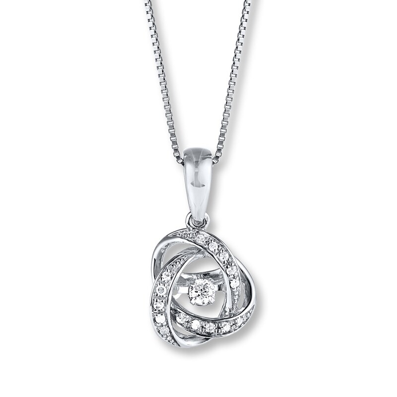Main Image 1 of Previously Owned Unstoppable Love 1/10 ct tw Necklace 10K White Gold