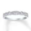 Thumbnail Image 1 of Previously Owned Diamond Anniversary Band 1/5 cttw Round & Baguette 10K White Gold