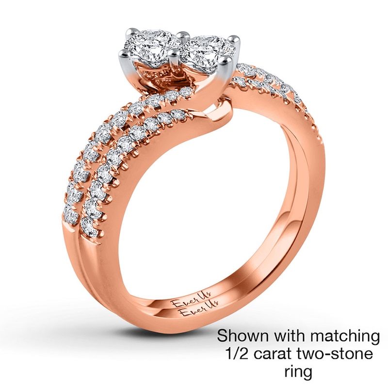 Main Image 3 of Previously Owned Ever Us Diamond Band 1/8 ct tw Round-cut 14K Rose Gold