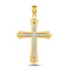 Thumbnail Image 1 of Previously Owned Men's Diamond Cross Pendant 1/5 ct tw Round-cut 10K Yellow Gold