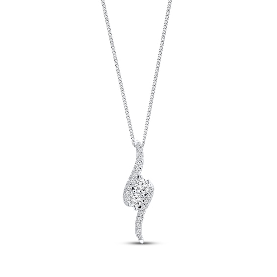 Previously Owned Ever Us Necklace 1/2 ct tw Diamonds 14K White Gold 19"