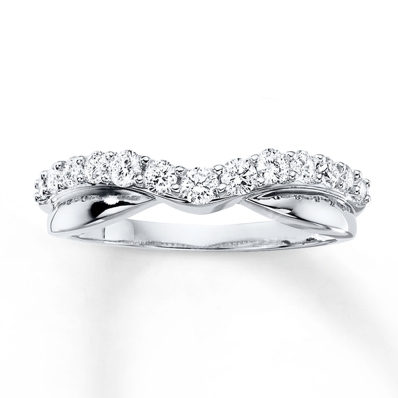 Main Image 1 of Previously Owned Diamond Wedding Band 1/2 ct tw Round-cut 14K White Gold