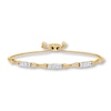 Thumbnail Image 1 of Previously Owned Diamond Bolo Bracelet 1/4 cttw 10K Yellow Gold 9.5"