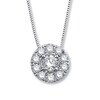 Thumbnail Image 1 of Previously Owned Diamond Necklace 1/2 ct tw Round-cut 14K White Gold
