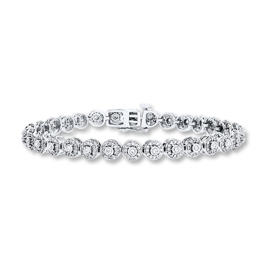 Previously Owned Diamond Bracelet 1 ct tw 10K White Gold 7.25"